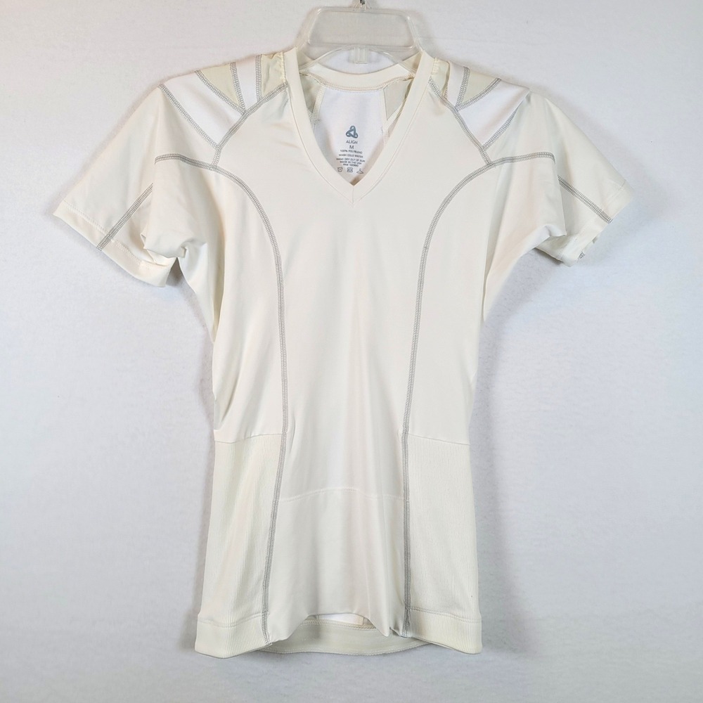 Alignmed Womens Posture Shirt Mesh Compression Sports Top Size Medium White